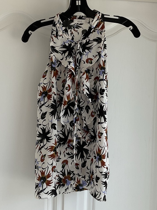 A.L.C. Tie Neck Blouse